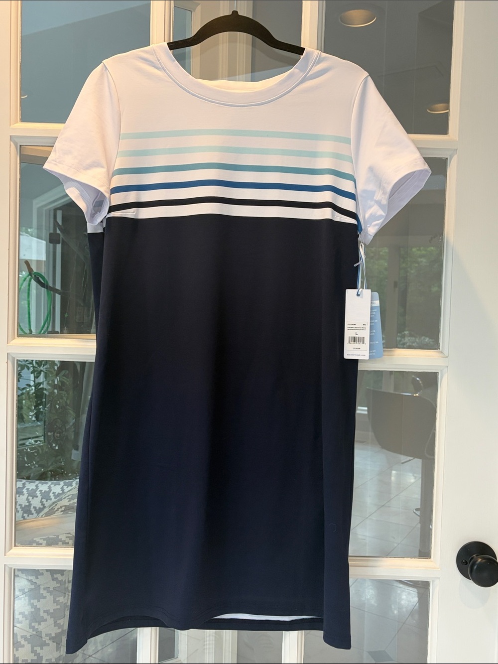 Southern Tide True Navy Performance Dress - Sz L NWT